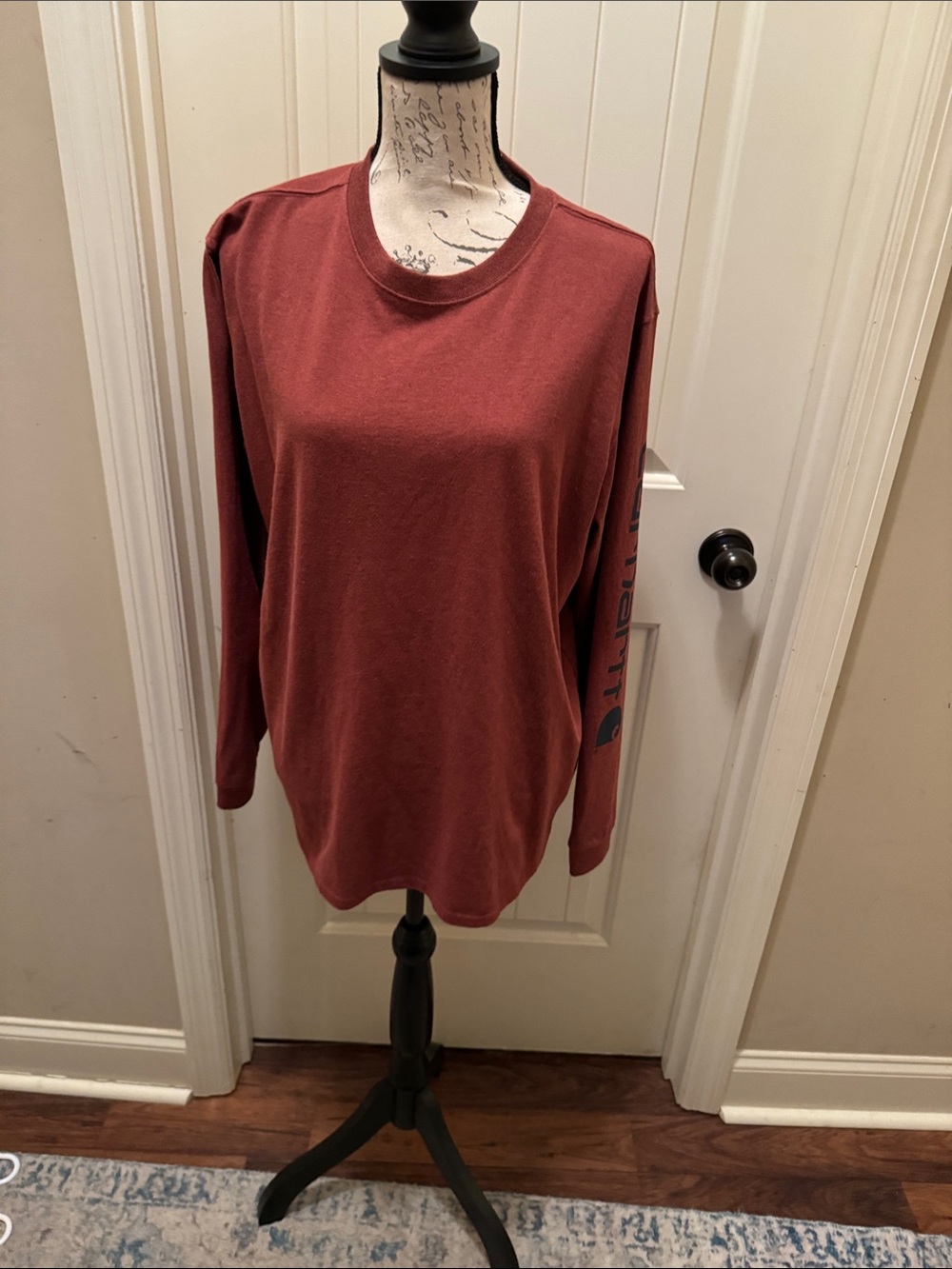Carhartt Long Sleeve Crewneck Top in Rust